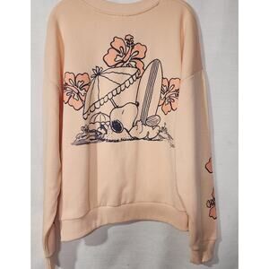 Snoopy surfing orange sweatshirt size small